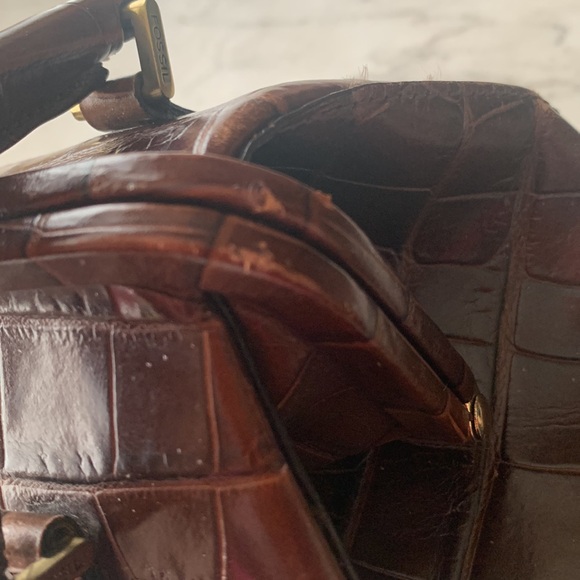 Fossil Leather Y2K Reptile Embossed Unusual Structured Bag 💥 - Picture 7 of 16